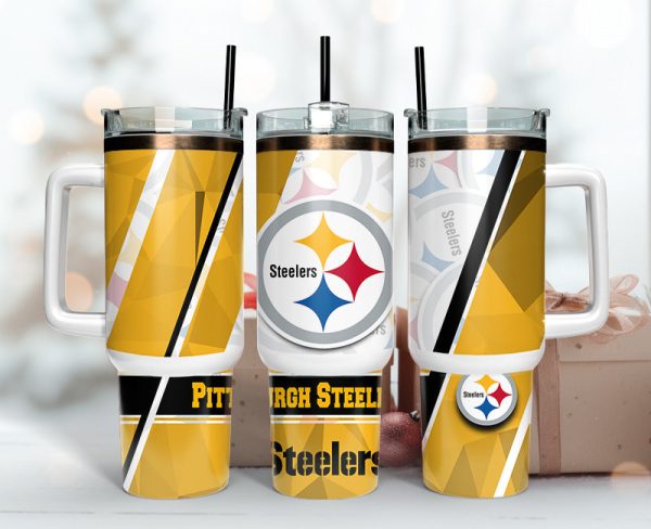 Pittsburgh Steelers NFL Custom Stanley Quencher 30oz-40oz Stainless Steel Tumbler Hot And Cold Tumbler