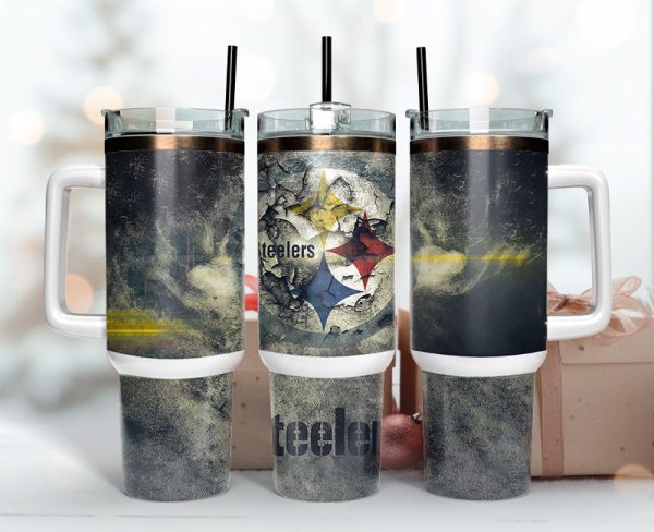Pittsburgh Steelers NFL Custom Stanley Quencher 30oz-40oz Stainless Steel Tumbler Hot And Cold Tumbler