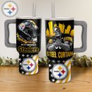 Pittsburgh Steelers Mascot NFL Custom Stanley Quencher 30oz-40oz Stainless Steel Tumbler Hot And Cold Tumbler