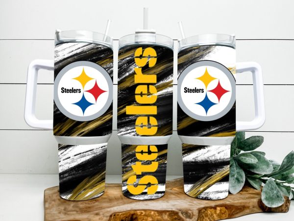 Pittsburgh Steelers NFL Custom Stanley Quencher 30oz-40oz Stainless Steel Tumbler Hot And Cold Tumbler