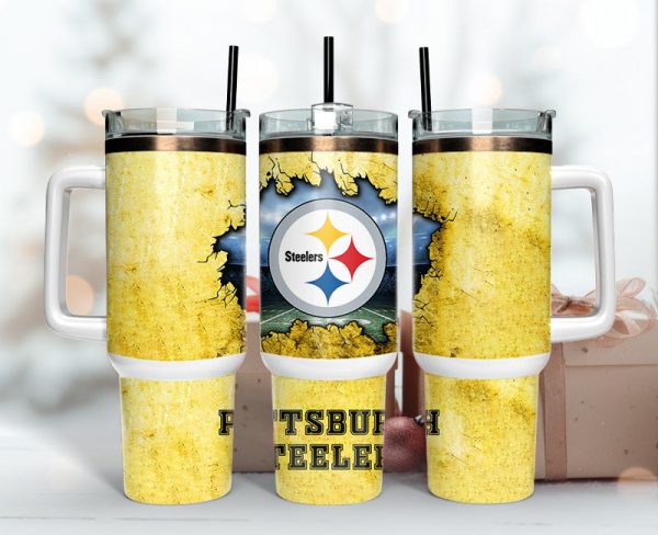 Pittsburgh Steelers NFL Custom Stanley Quencher 30oz-40oz Stainless Steel Tumbler Hot And Cold Tumbler