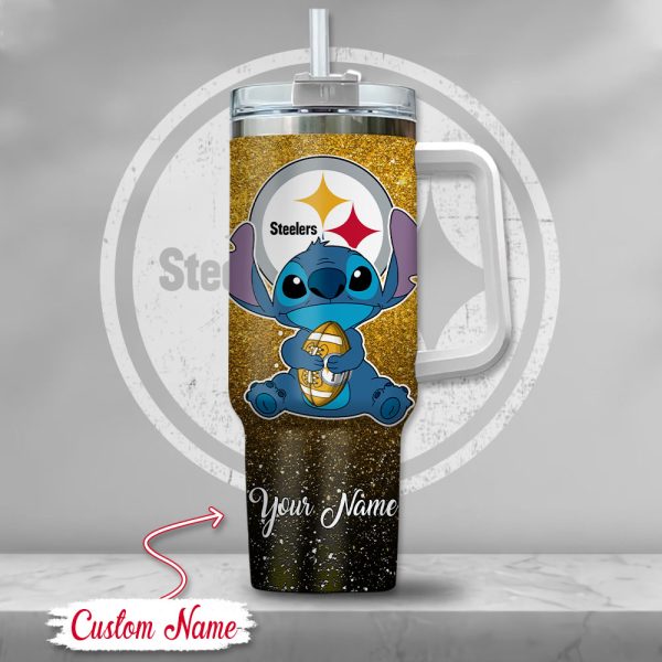 Pittsburgh Steelers NFL Custom Stanley Quencher 30oz-40oz Stainless Steel Tumbler Hot And Cold Tumbler - Image 2