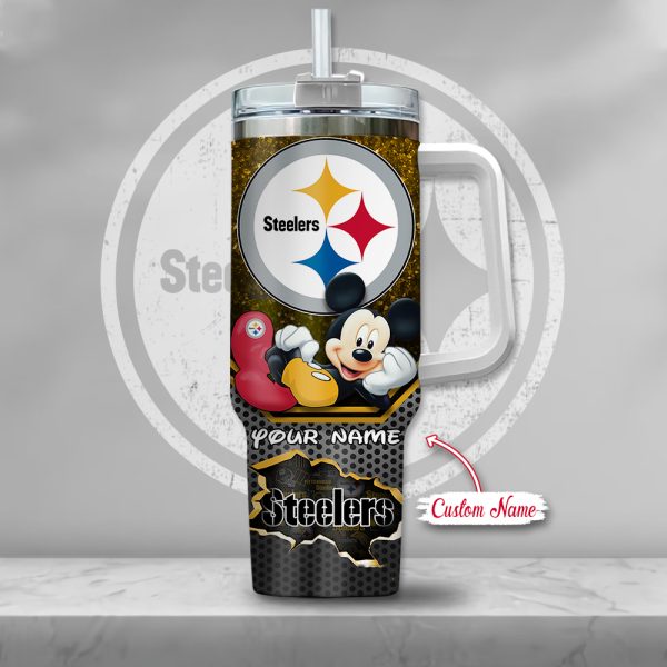 Pittsburgh Steelers NFL Custom Stanley Quencher 30oz-40oz Stainless Steel Tumbler Hot And Cold Tumbler - Image 2