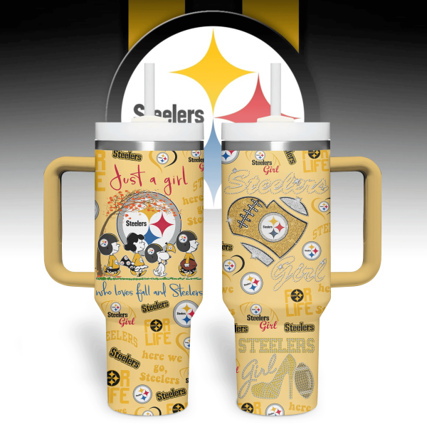 Pittsburgh Steelers NFL Custom Stanley Quencher 30oz-40oz Stainless Steel Tumbler Hot And Cold Tumbler