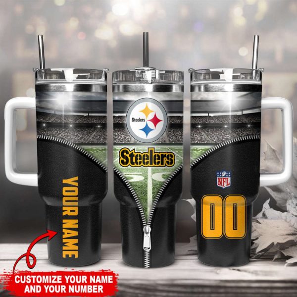 Pittsburgh Steelers NFL Custom Stanley Quencher 30oz-40oz Stainless Steel Tumbler Hot And Cold Tumbler