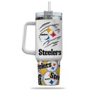 Pittsburgh Steelers NFL Custom Stanley Quencher 30oz-40oz Stainless Steel Tumbler Hot And Cold Tumbler