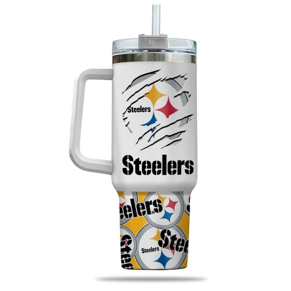 Pittsburgh Steelers NFL Custom Stanley Quencher 30oz-40oz Stainless Steel Tumbler Hot And Cold Tumbler - Image 2