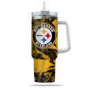 Pittsburgh Steelers NFL Custom Stanley Quencher 30oz-40oz Stainless Steel Tumbler Hot And Cold Tumbler