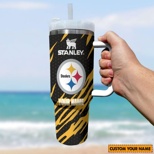 Pittsburgh Steelers NFL Custom Stanley Quencher 30oz-40oz Stainless Steel Tumbler Hot And Cold Tumbler