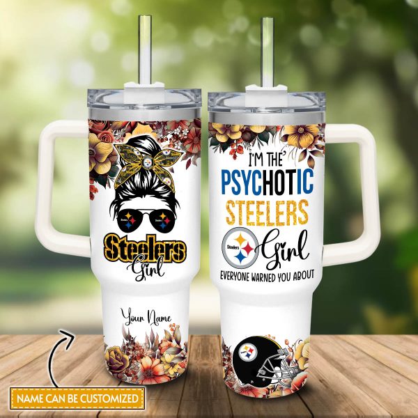 Pittsburgh Steelers NFL Custom Stanley Quencher 30oz-40oz Stainless Steel Tumbler - Image 2
