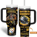 Pittsburgh Steelers NFL Custom Stanley Quencher 30oz-40oz Stainless Steel Tumbler Hot And Cold Tumbler