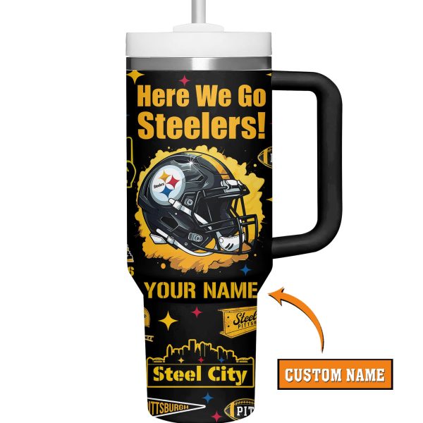 Pittsburgh Steelers NFL Custom Stanley Quencher 30oz-40oz Stainless Steel Tumbler Hot And Cold Tumbler - Image 2