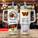 Washington Commanders NFL Champion Claw Custom Stanley Quencher 30oz-40oz Stainless Steel Tumbler Hot And Cold Tumbler