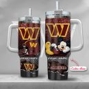 NFL Washington Commanders Mickey Mouse Custom Stanley Quencher 30oz-40oz Stainless Steel Tumbler Hot And Cold Tumbler