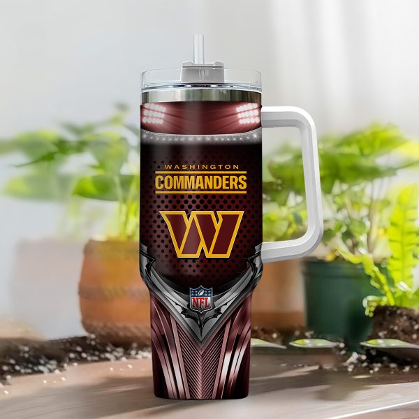 Washington Commanders NFL Nutrition Facts Custom Stanley Quencher 30oz-40oz Stainless Steel Tumbler Hot And Cold Tumbler - Image 2