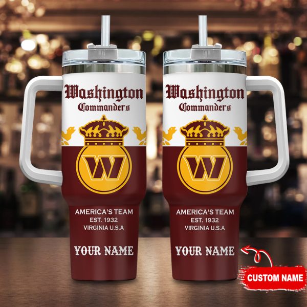 Washington Commanders NFL Corona Extra Custom Stanley Quencher 30oz-40oz Stainless Steel Tumbler Hot And Cold Tumbler