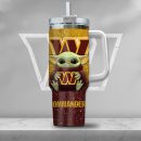 NFL Washington Commanders Baby Yoda Custom Stanley Quencher 30oz-40oz Stainless Steel Tumbler Hot And Cold Tumbler
