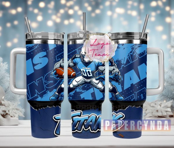 Tennessee Titans Custom Stanley Quencher 30oz-40oz Stainless Steel Tumbler Hot And Cold Tumbler