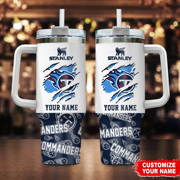 Tennessee Titans NFL Custom Stanley Quencher 30oz-40oz Stainless Steel Tumbler Hot And Cold Tumbler