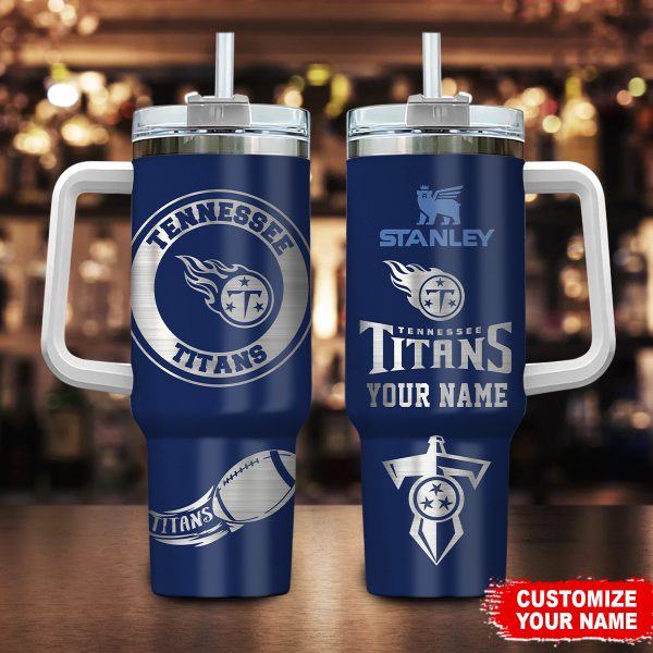 Tennessee Titans NFL Custom Stanley Quencher 30oz-40oz Stainless Steel Tumbler Hot And Cold Tumbler