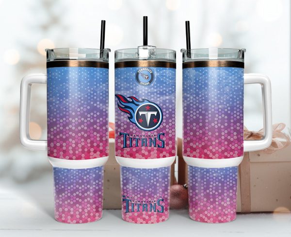 Tennessee Titans NFL Custom Stanley Quencher 30oz-40oz Stainless Steel Tumbler Hot And Cold Tumbler