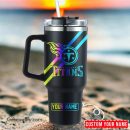 Tennessee Titans NFL Hologram Logo Custom Stanley Quencher 30oz-40oz Stainless Steel Tumbler Hot And Cold Tumbler