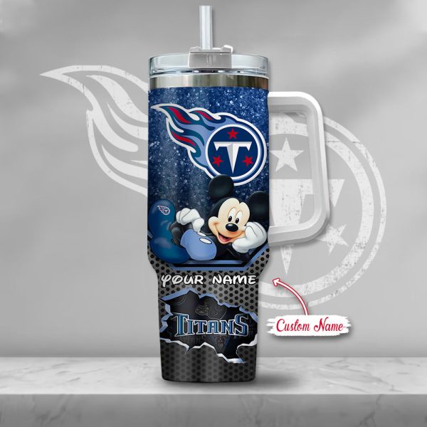 Tennessee Titans NFL Custom Stanley Quencher 30oz-40oz Stainless Steel Tumbler Hot And Cold Tumbler - Image 2