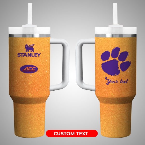 Clemson Tigers NCAA Custom Stanley Quencher 30oz-40oz Stainless Steel