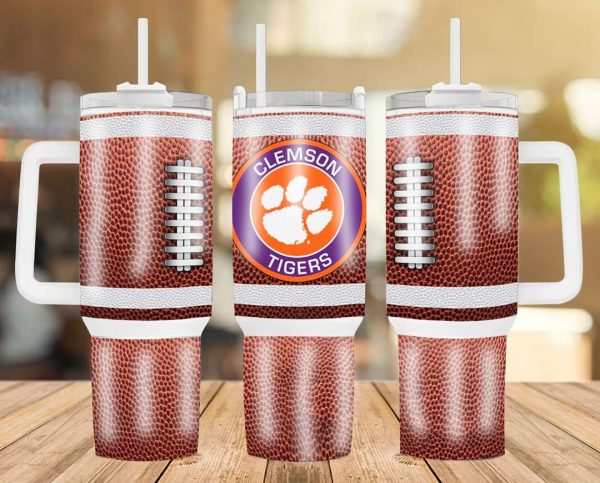 Clemson Tigers Football Team NCAA Custom Stanley Quencher 30oz-40oz Stainless Steel
