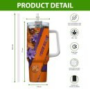 Clemson Tigers NCAA Custom Stanley Quencher 30oz-40oz Stainless Steel Tumbler Hot And Cold Tumbler