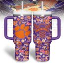 Clemson Tigers basketball NCAA Custom Stanley Quencher 30oz-40oz Stainless Steel Tumbler Hot And Cold Tumbler