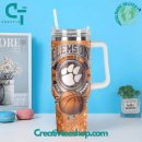 Clemson Tigers NCAA Custom Stanley Quencher 30oz-40oz Stainless Steel Tumbler Hot And Cold Tumbler