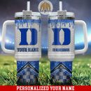 Duke Blue Devils Glitter NCAA Custom Stanley Quencher 30oz-40oz Stainless Steel Tumbler Hot And Cold Tumbler