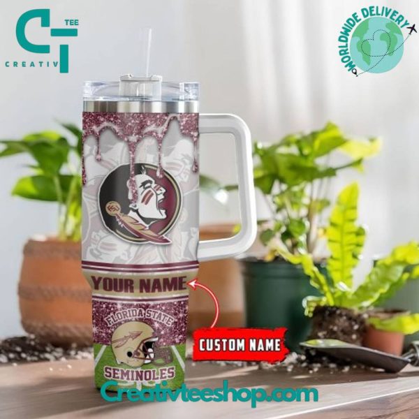 Florida State Seminoles NCAA Custom Stanley Quencher 30oz-40oz Stainless Steel Tumbler Hot And Cold Tumbler