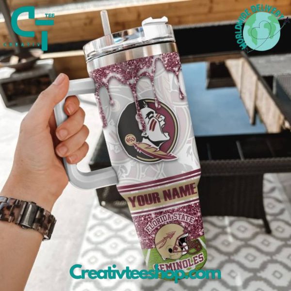 Florida State Seminoles NCAA Custom Stanley Quencher 30oz-40oz Stainless Steel Tumbler Hot And Cold Tumbler - Image 2