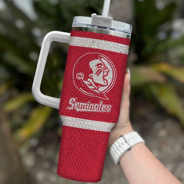 Florida State Seminoles NCAA Custom Stanley Quencher 30oz-40oz Stainless Steel Tumbler Hot And Cold Tumbler