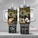 Georgia Tech Yellow Jackets NCAA Mickey Mouse Custom Stanley Quencher 30oz-40oz Stainless Steel Tumbler Hot And Cold Tumbler