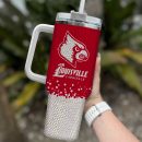 Louisville Cardinals NCAA Custom Stanley Quencher 30oz-40oz Stainless Steel Tumbler Hot And Cold Tumbler