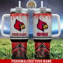 Louisville Cardinals Glitter NCAA Custom Stanley Quencher 30oz-40oz Stainless Steel Tumbler Hot And Cold Tumbler