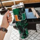 Miami Hurricanes NCAA Hunting Custom Stanley Quencher 30oz-40oz Stainless Steel Tumbler Hot And Cold Tumbler