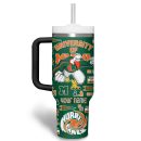 Miami Hurricanes NCAA Custom Stanley Quencher 30oz-40oz Stainless Steel Tumbler Hot And Cold Tumbler