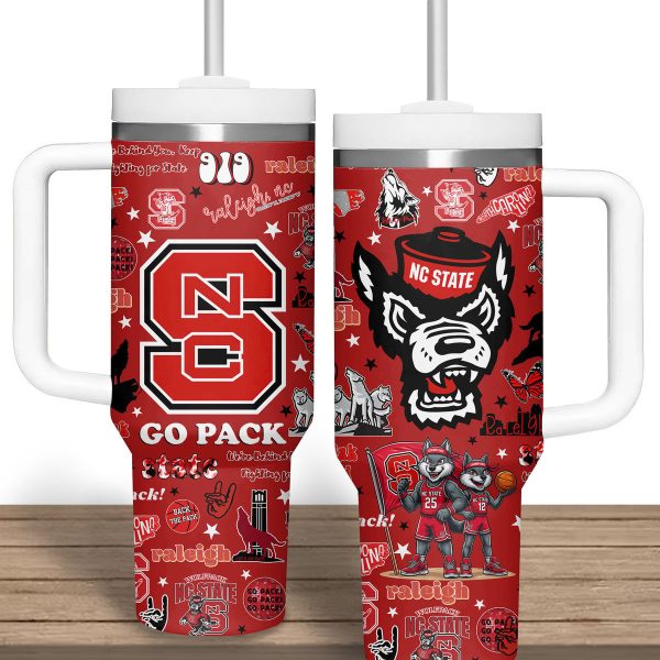 NC State Wolfpack basketball NCAA Custom Stanley Quencher 30oz-40oz Stainless Steel Tumbler Hot And Cold Tumbler