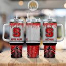 NC State Wolfpack Glitter NCAA Custom Stanley Quencher 30oz-40oz Stainless Steel Tumbler Hot And Cold Tumbler