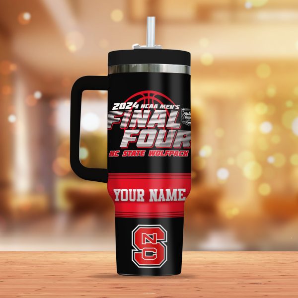 NC State Wolfpack basketball NCAA Custom Stanley Quencher 30oz-40oz Stainless Steel Tumbler Hot And Cold Tumbler - Image 2
