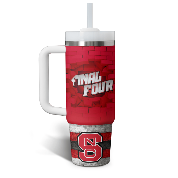 NC State Wolfpack Basketball NCAA Custom Stanley Quencher 30oz-40oz Stainless Steel Tumbler Hot And Cold Tumbler - Image 2