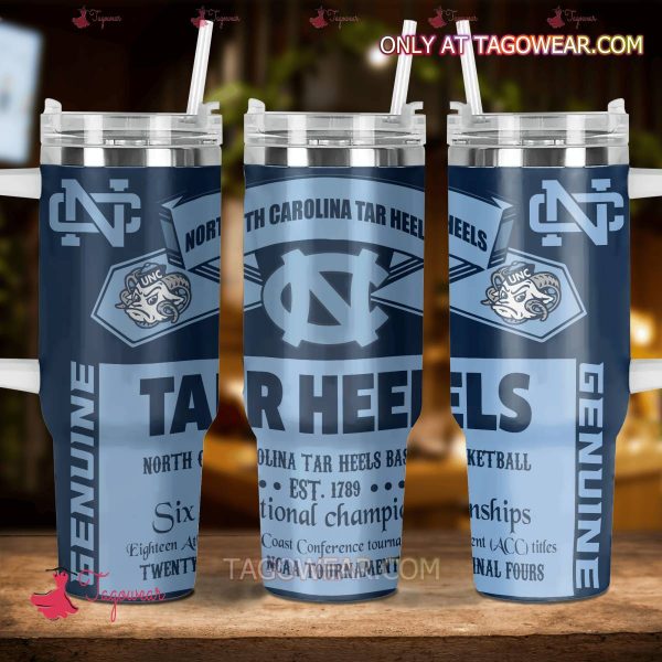 North Carolina Tar Heels Basketball Team NCAA Custom Stanley Quencher 30oz-40oz Stainless Steel