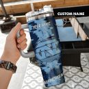 North Carolina Tar Heels NCAA Custom Stanley Quencher 30oz-40oz Stainless Steel Tumbler Hot And Cold Tumbler