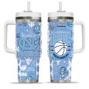 North Carolina Tar Heels basketball NCAA Custom Stanley Quencher 30oz-40oz Stainless Steel Tumbler Hot And Cold Tumbler
