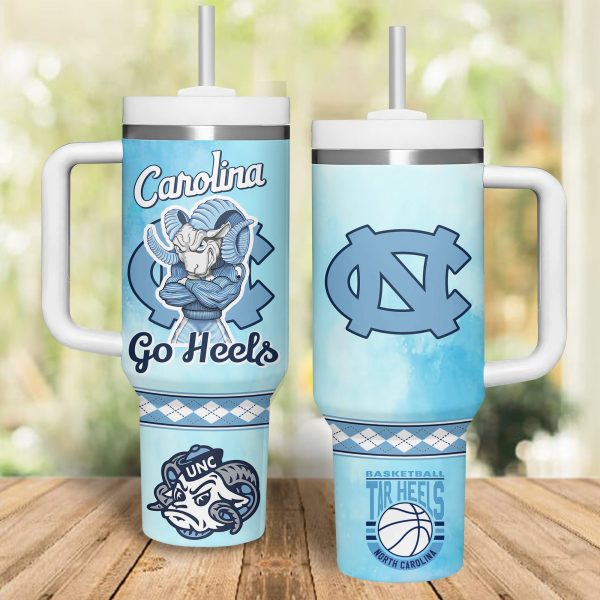 North Carolina Tar Heels Men's Basketball SportCustom Stanley Quencher 30oz-40oz Stainless Steel Tumbler Hot And Cold Tumbler