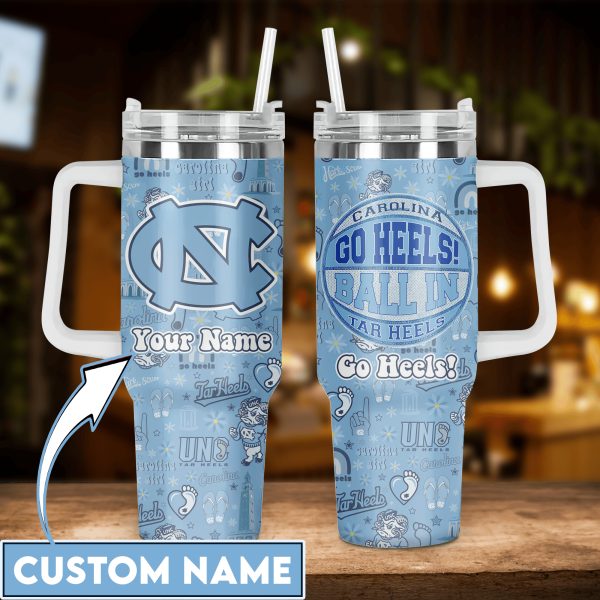 North Carolina Tar Heels NCAA Custom Stanley Quencher 30oz-40oz Stainless Steel Tumbler Hot And Cold Tumbler